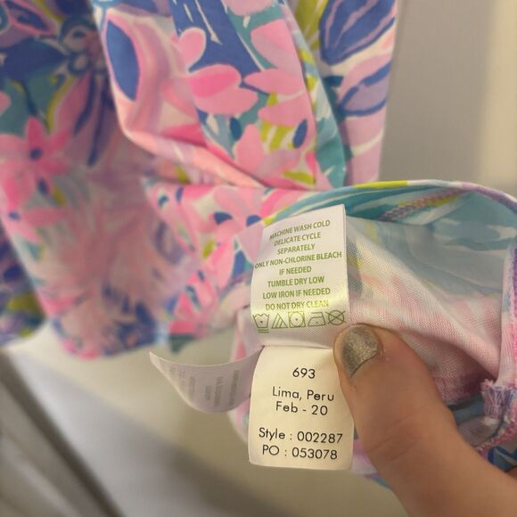 Lilly Pulitzer Small Margot Halter Floral Swing Dress Pink Coastal Resort Preppy - Picture 5 of 11